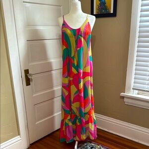 Colorful Geometric Maxi Dress, NWT